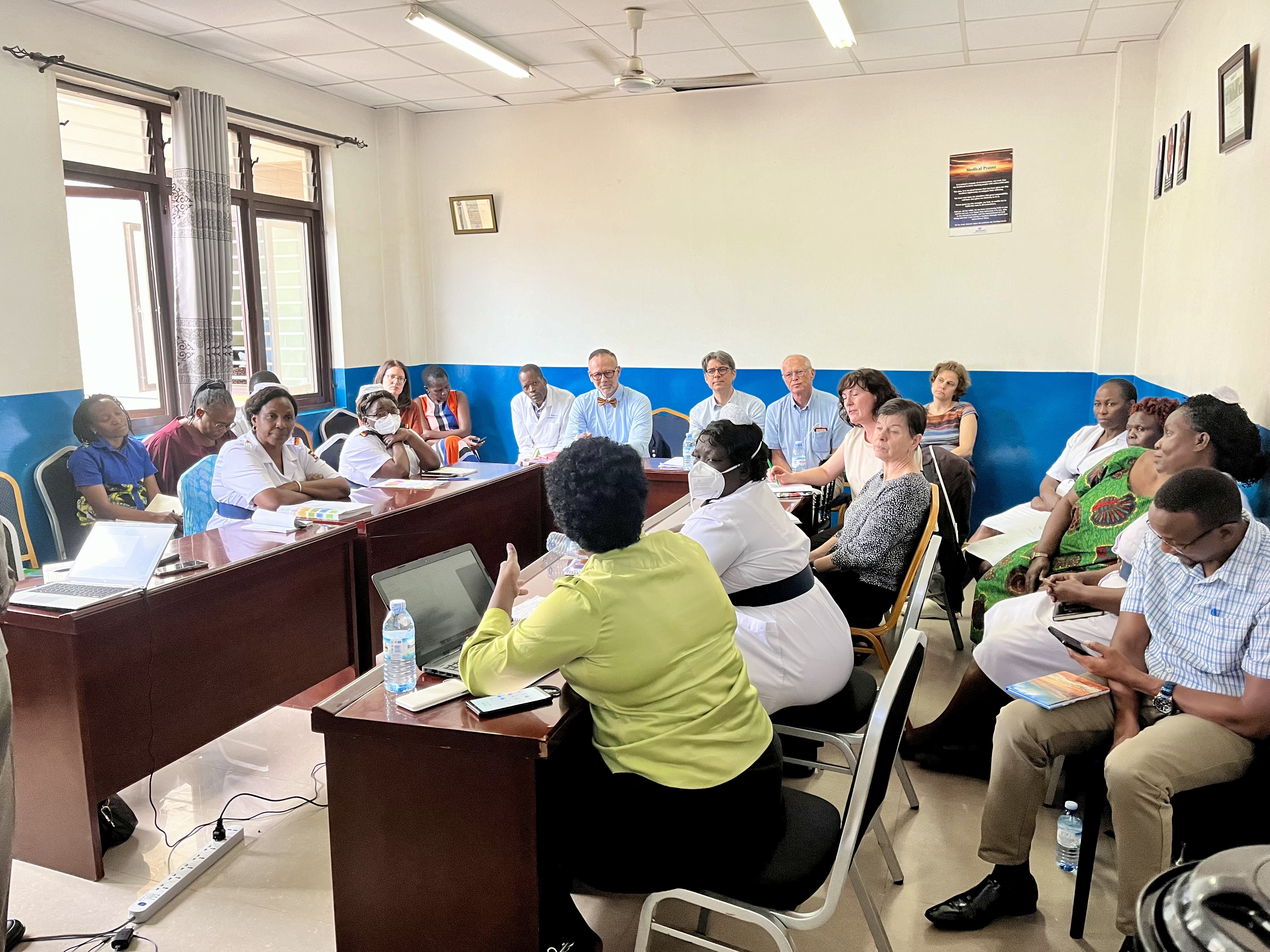 A meeting at Naguru Hospital in Kampala in February 2024. Photo: Kseniya Hartvigsson.